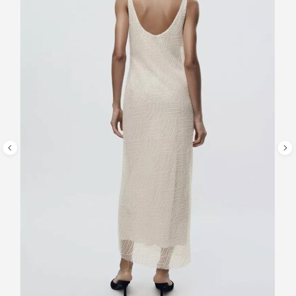 Bridal zara beaded sequence  midi dress - size m - Picture 4 of 9